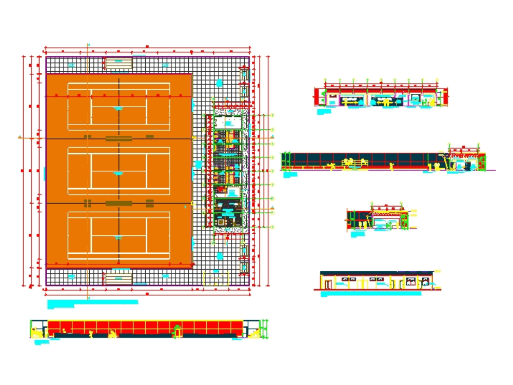 Center tennis - tennis courts in AutoCAD | CAD (1.02 MB ... electrical plan and symbols 