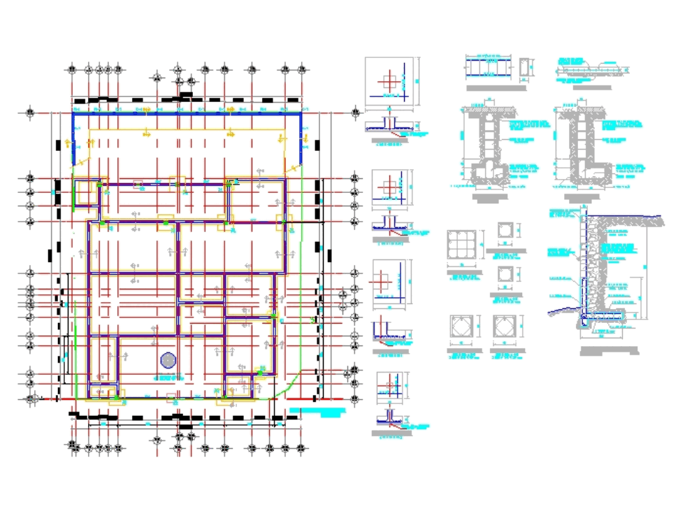 Cimentaci N De Una Casa En Autocad Descargar Cad Kb Bibliocad