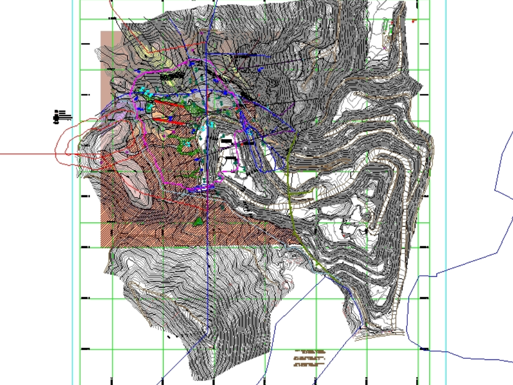 plano de mina geológica