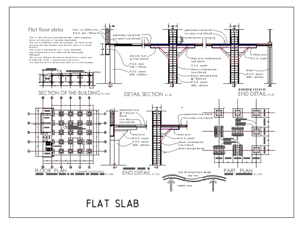 Mashroom Heavy Load Reinforced Concrete Slab Floor Construction