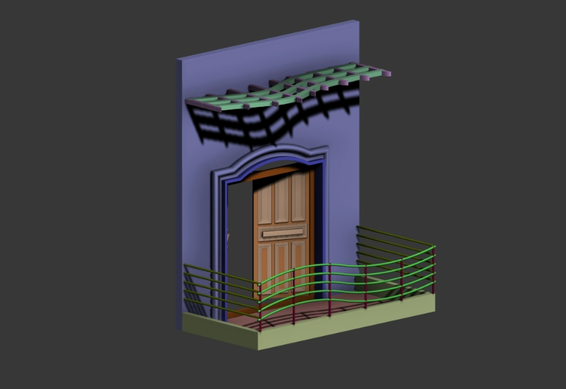 Porte de balcon 3D