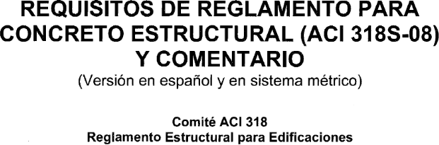 Structural Concrete Standards, Am. Concrete Institute, in Spanish