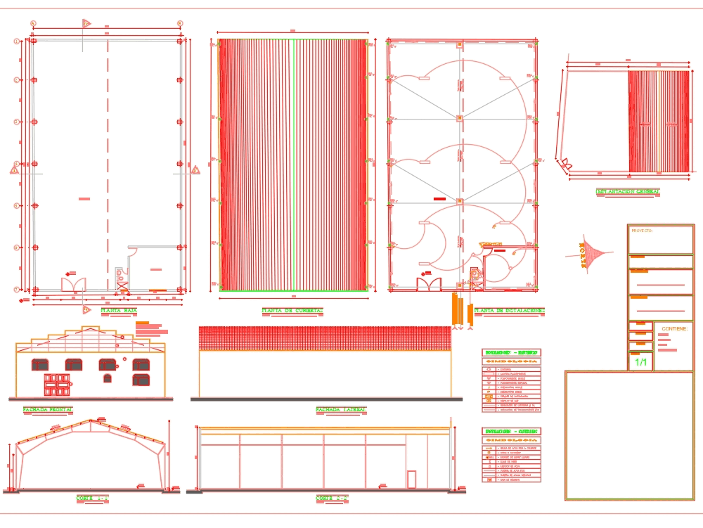Bodega en AutoCAD | Descargar CAD gratis (83.21 KB) | Bibliocad