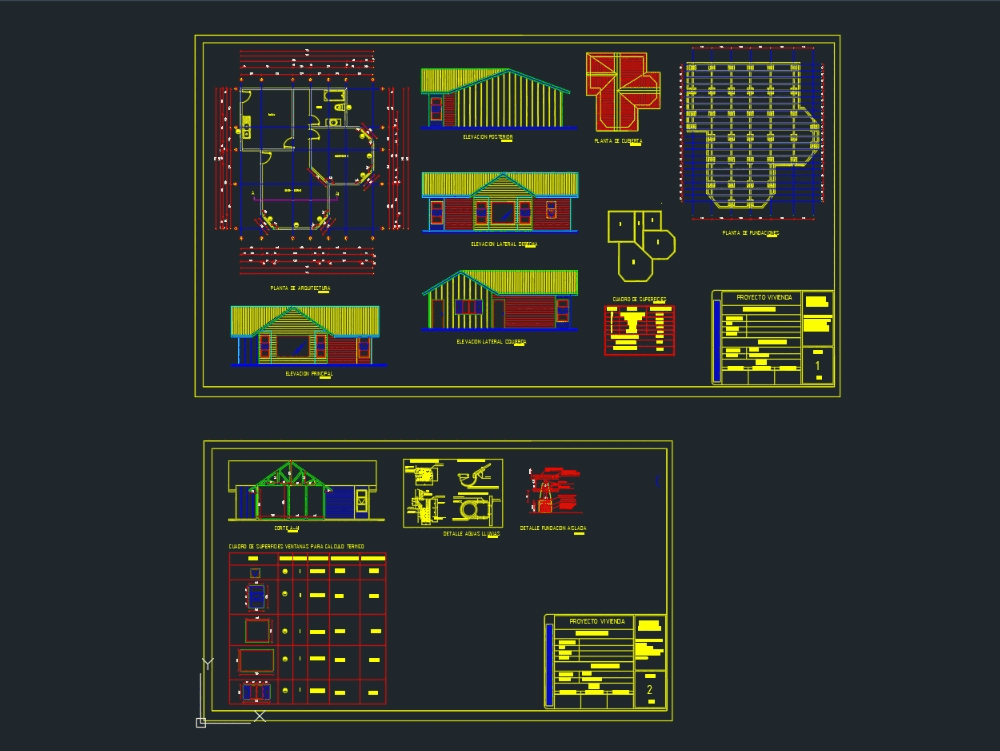 Casa de campo en madera en AutoCAD | Descargar CAD (1.11 MB) | Bibliocad
