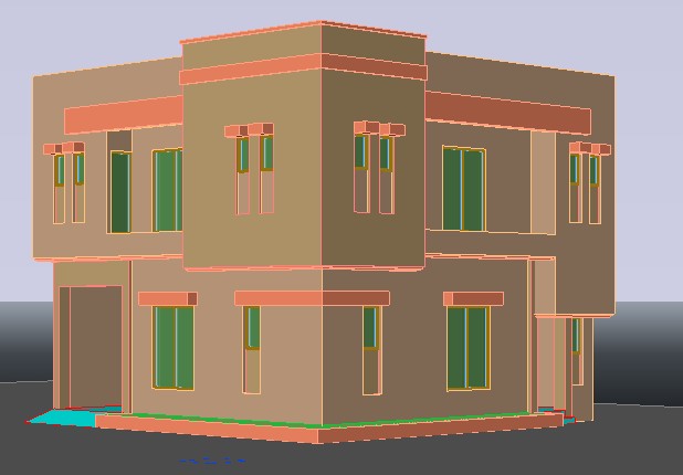 Two story house 3d