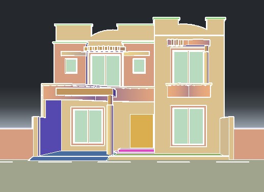 Casa de dos pisos 3d en AutoCAD | Descargar CAD gratis ( KB) |  Bibliocad