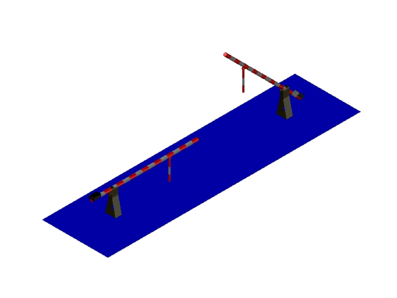 Safety road barrier in 3d