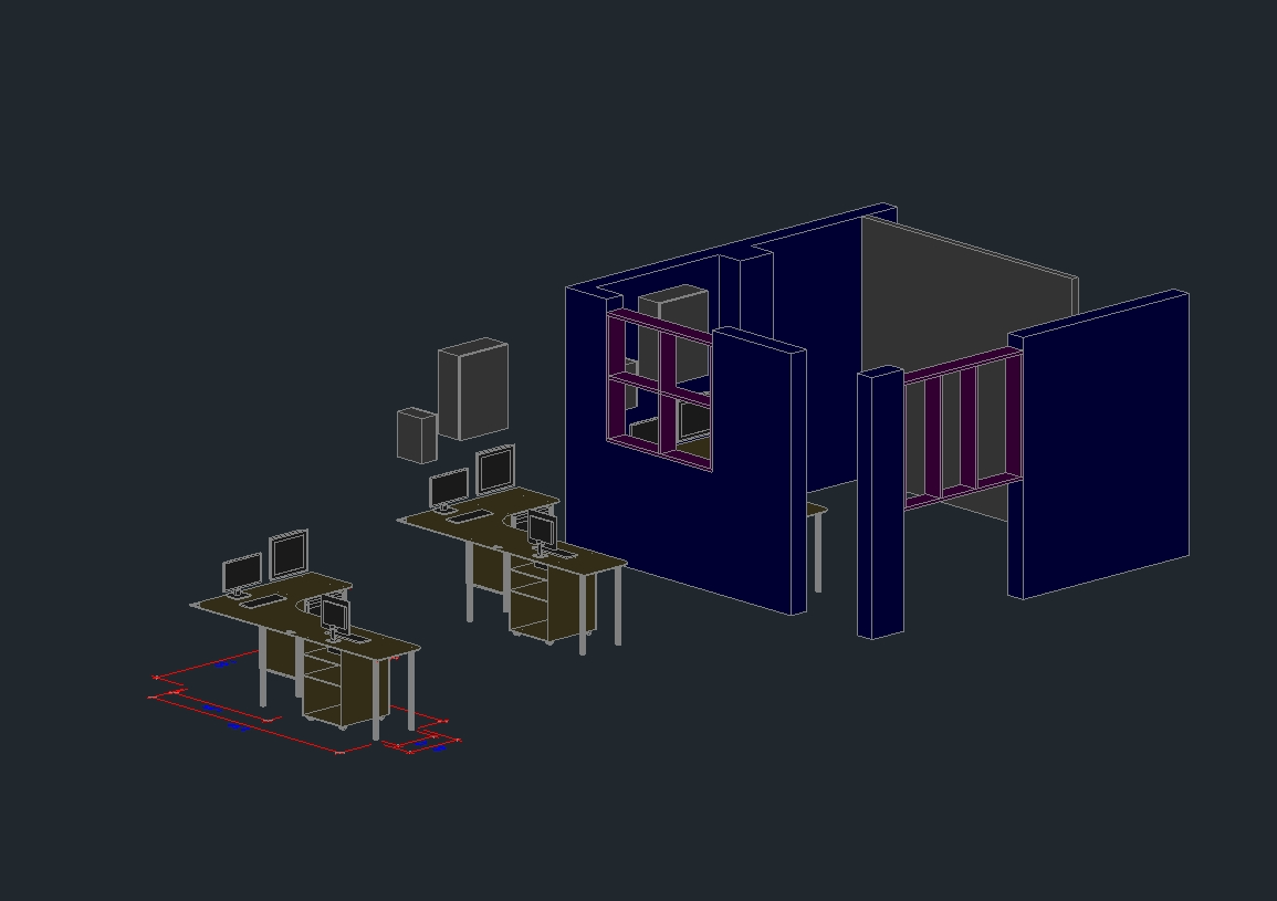 Mobiliario de oficina 3D