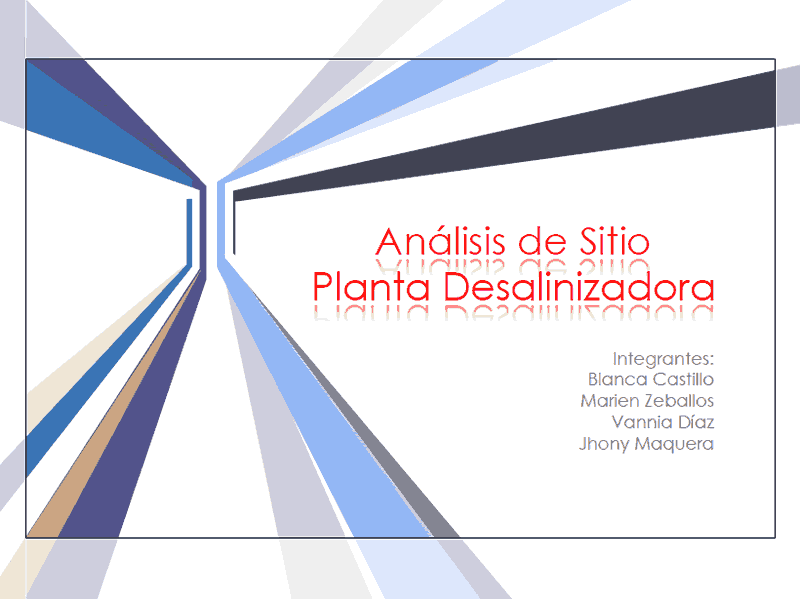 Desalinization Plant Site Analysis, Morro Sama, Tacna, Peru