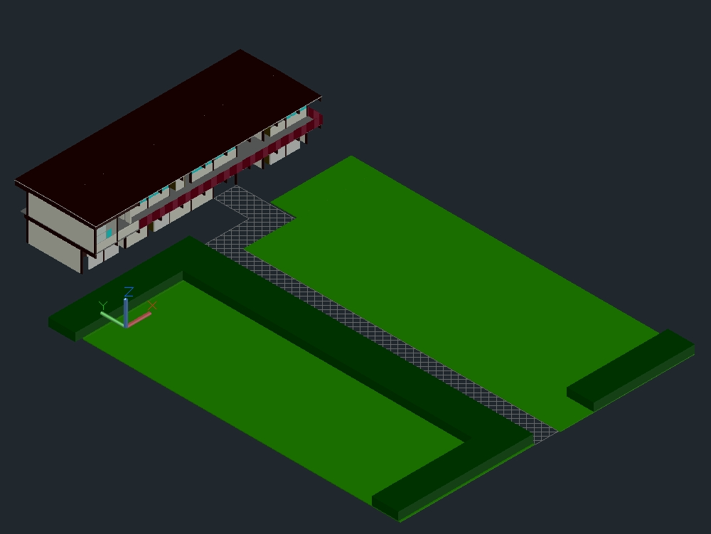 3D-Schulgebäude