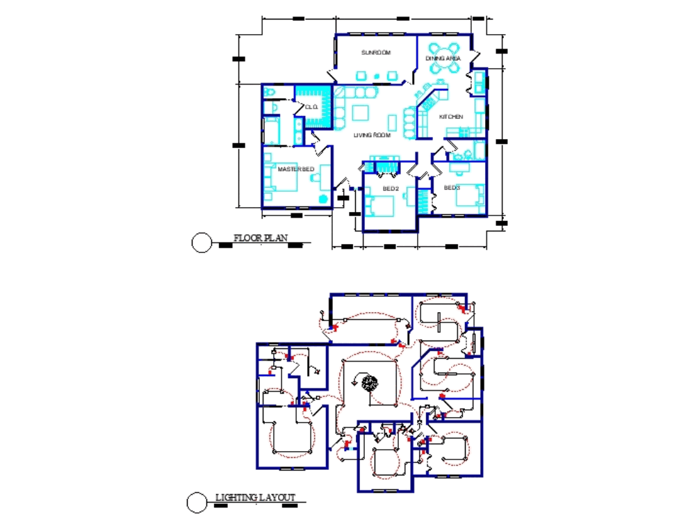 Residential building electrical design (520.75 KB) | Bibliocad hvac duct drawing images 