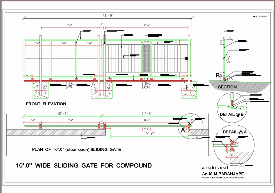 steel sliding door detail dwg