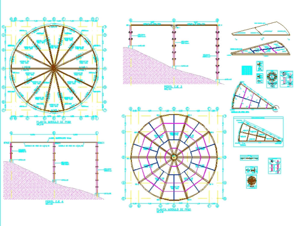 Floor module - platform in AutoCAD | CAD download (365.56 KB) | Bibliocad