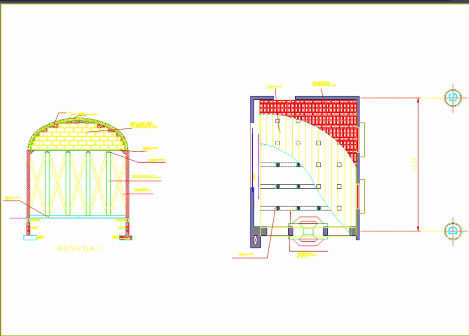 Detalle de cimbra en AutoCAD | Descargar CAD gratis (413.64 KB) | Bibliocad