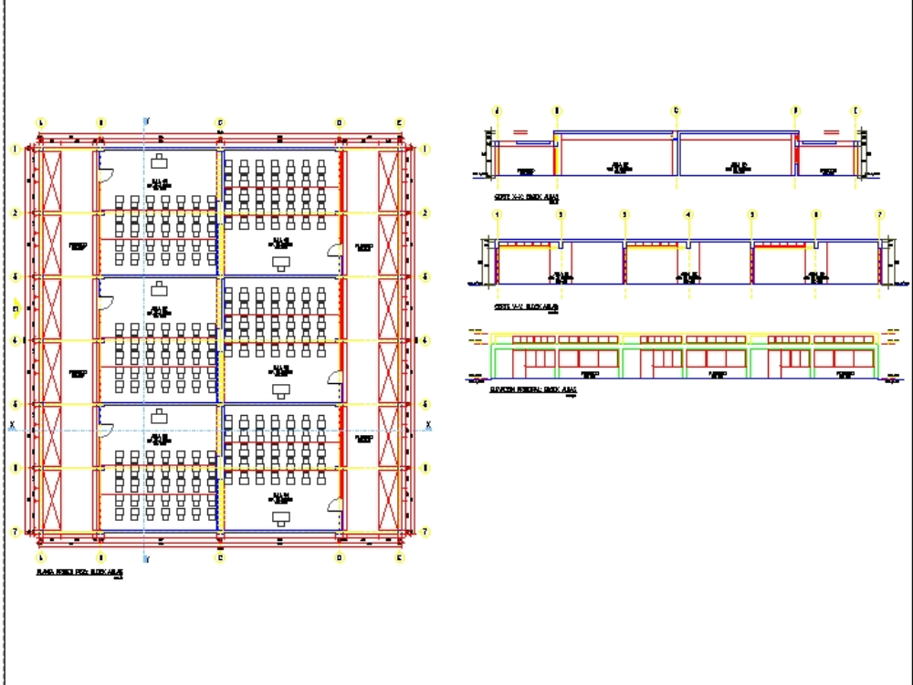 Salas de aulas: eletrônica., - Detalhes do Bloco DWG