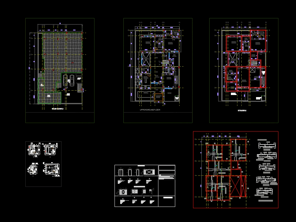 Residence complete working drawing 235 08 KB Bibliocad