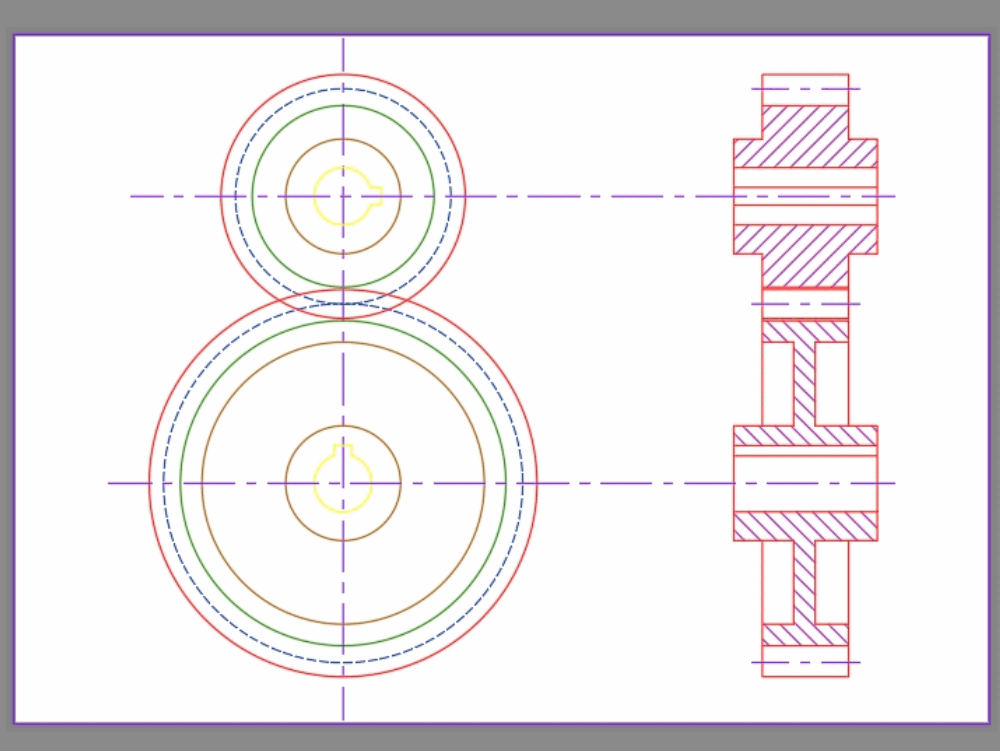 Gear, pinion, sprocket in AutoCAD Download CAD free (49.09 KB