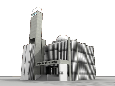 Mezquita moderna 3dsmax