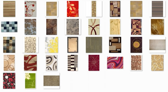 Modernas texturas de la alfombra