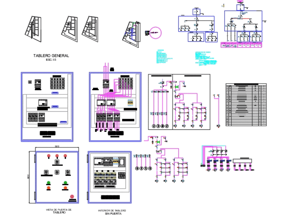 Tablero electrico andamio movil en AutoCAD | CAD (319.06 ... hospital wiring diagram 