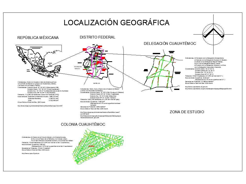 Mapa de macro localización para estudio urbano