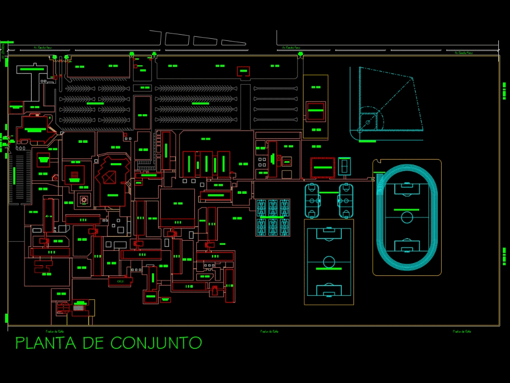 Campus map, unam faculty of higher studies, aragon, mexico (197.86 KB ...