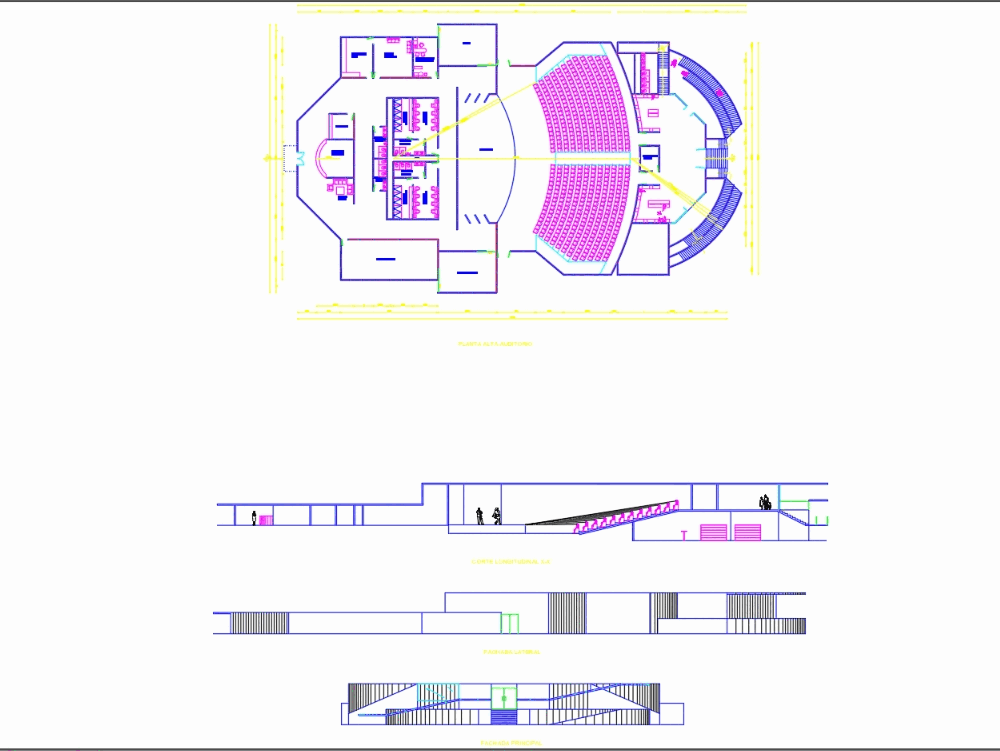 Auditorium theatre in AutoCAD Download CAD free (326.47 KB) Bibliocad