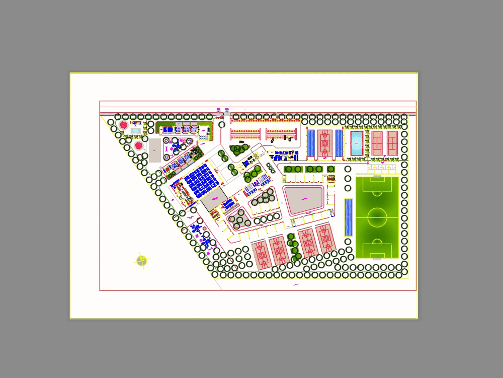 Colegio metropolitano en AutoCAD | Descargar CAD gratis (4.25 MB