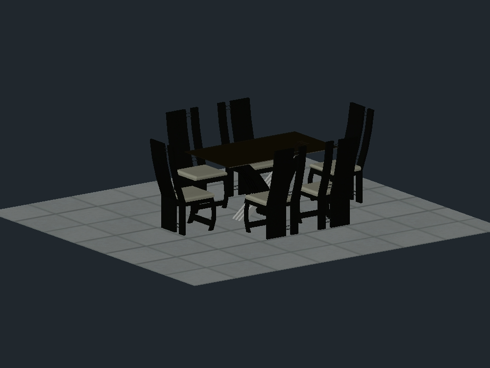 Móveis de sala de jantar 3D