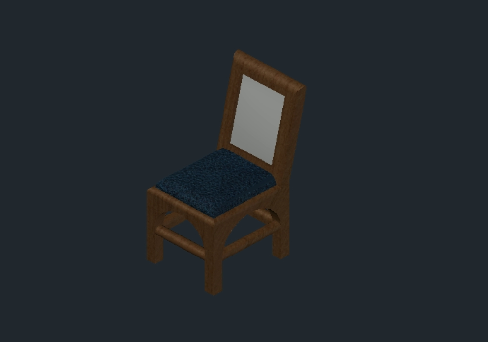 Cadeira 3d com materiais