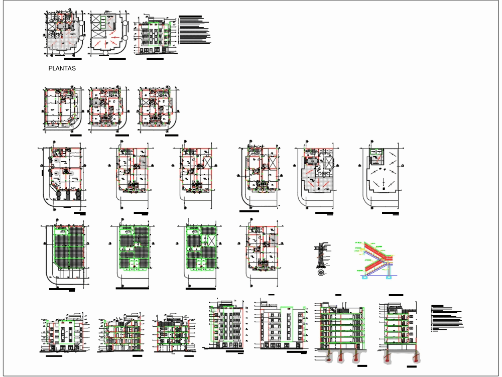 5 storey building in AutoCAD  Download CAD free (1.55 MB 