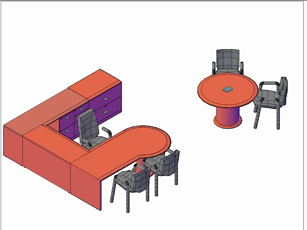 Desk and table 3d