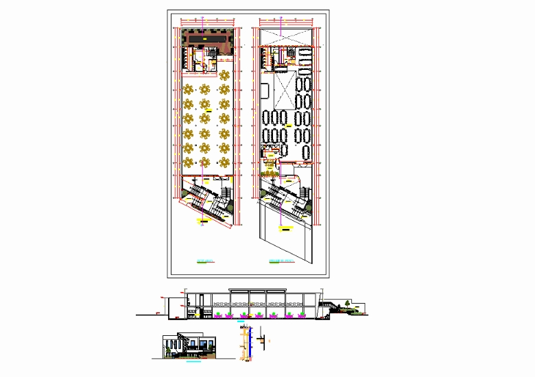 Centro de eventos em AutoCAD, Baixar CAD Grátis (1008.62 KB)