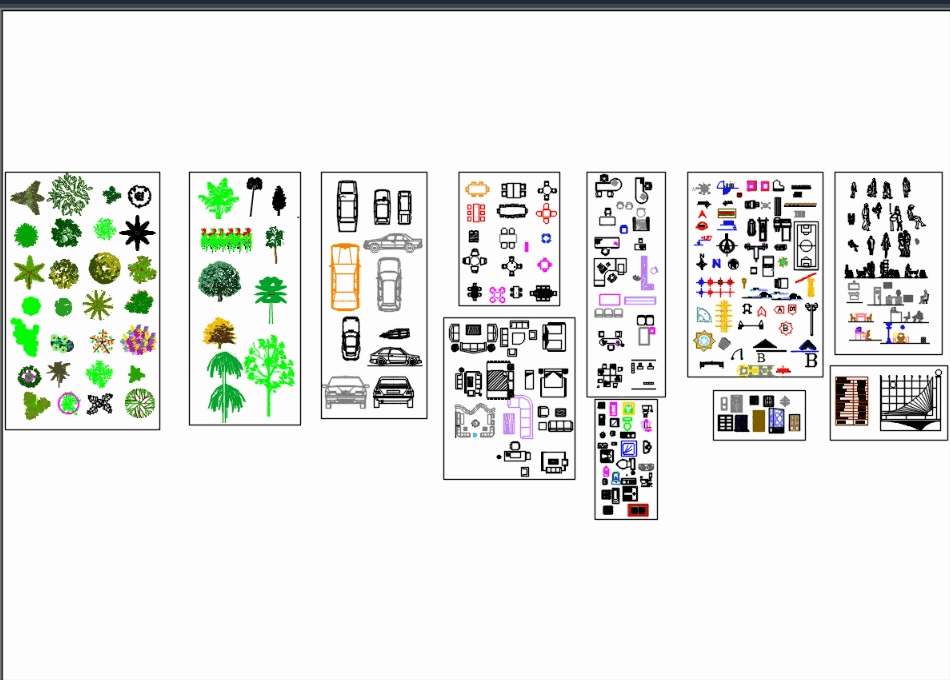 Bloques varios 2d en AutoCAD | Descargar CAD gratis (2.43 MB) | Bibliocad