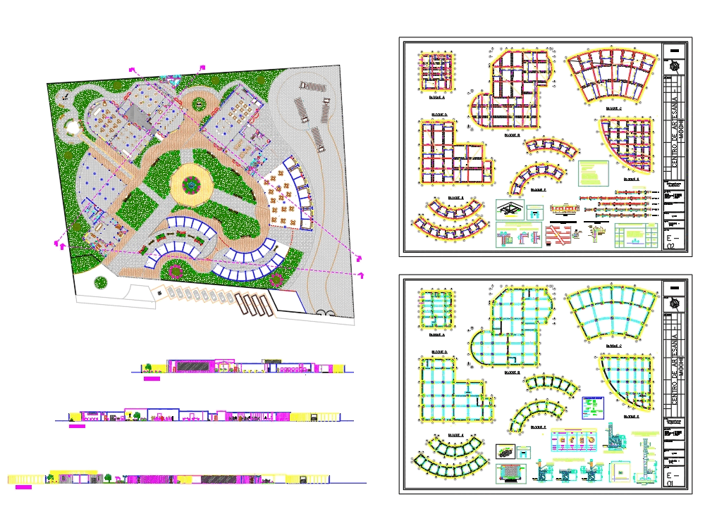 Artisan center in AutoCAD | CAD download (3.13 MB) | Bibliocad