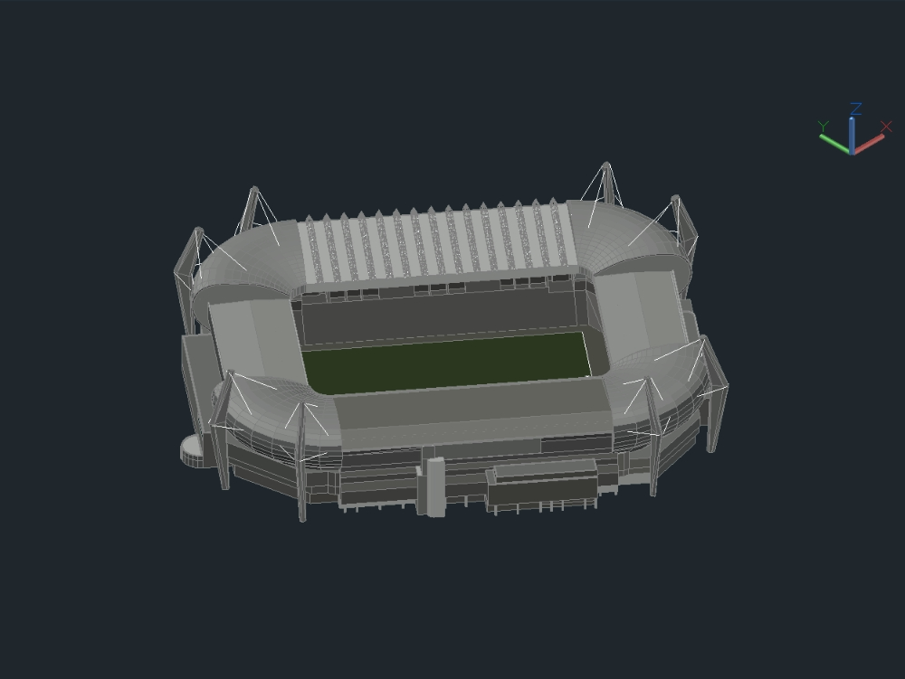 Stadion mit Spielfeld