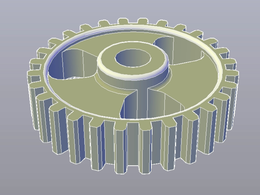 Spur Gear 3D model, 3D CAD Model Library