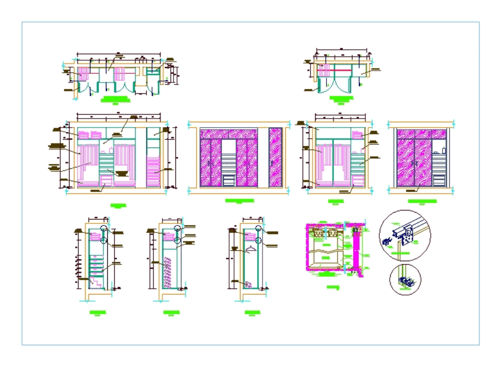Details of closet in AutoCAD CAD download (180.37 KB 