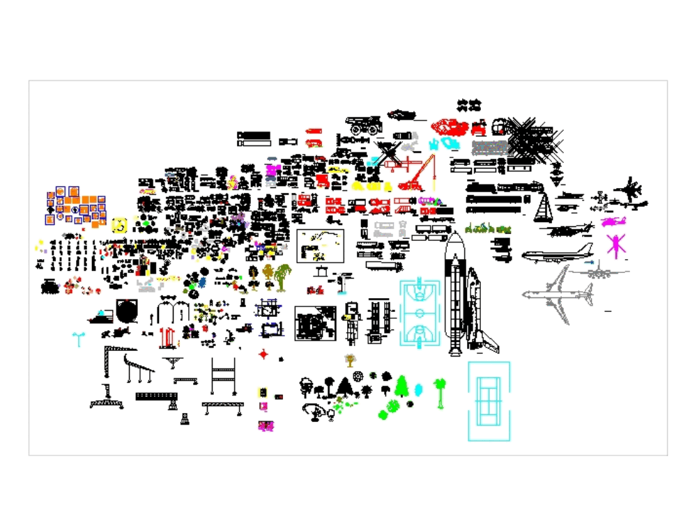 Bloques varios en AutoCAD | Descargar CAD (18.82 MB
