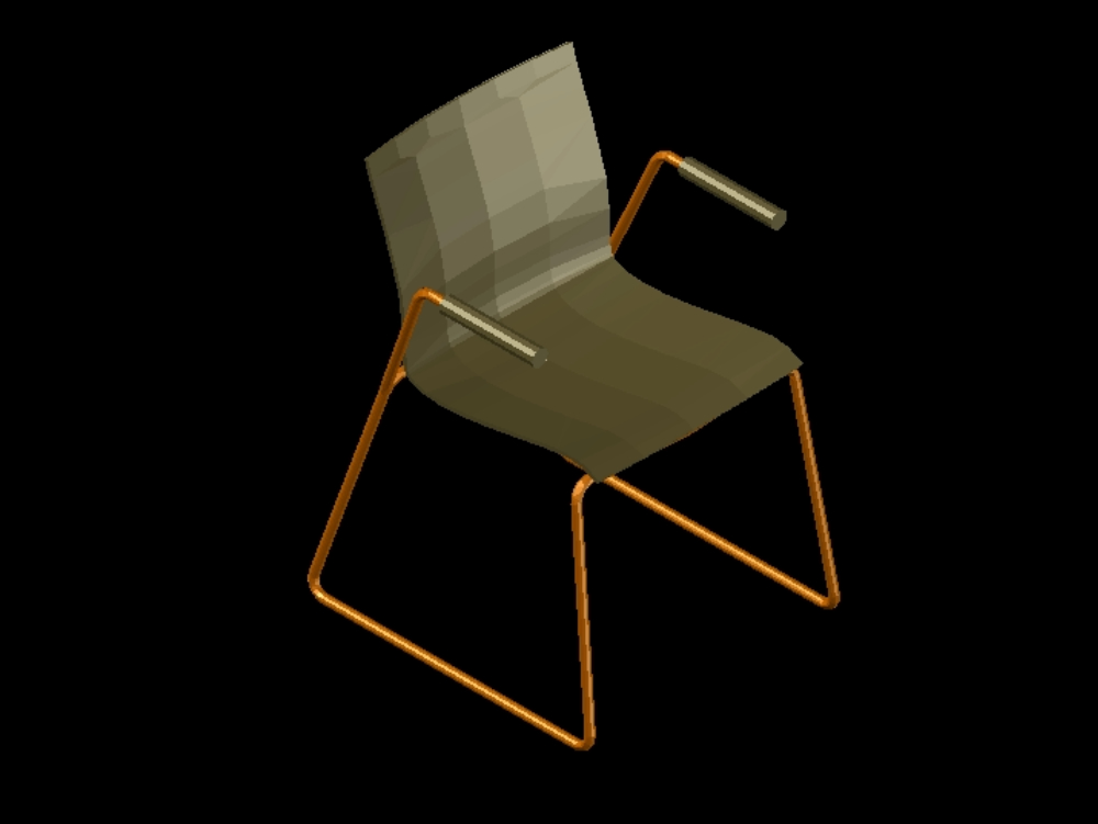 Stuhl in 3D.