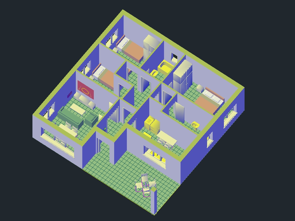 3D-Haus - Innenraum