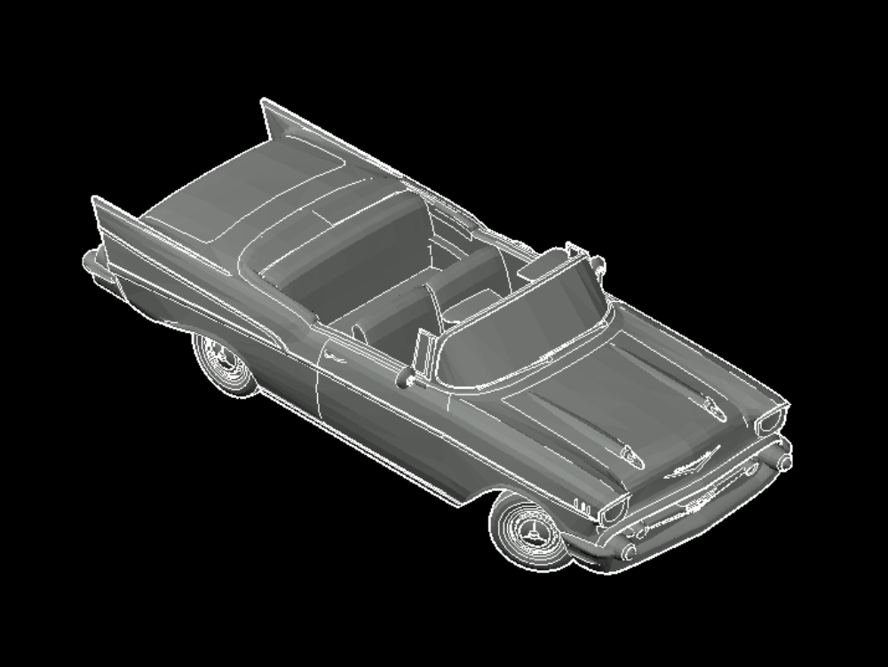 Klassisches Chevrolet-Auto in 3D.