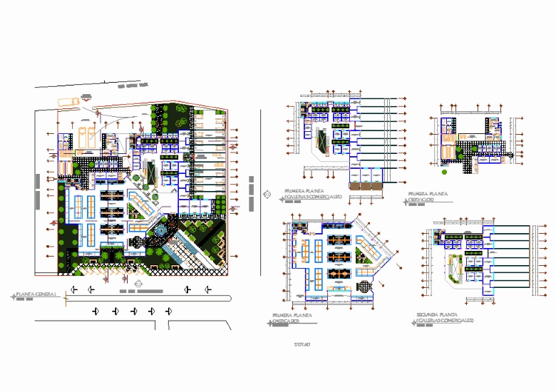 Market in AutoCAD | Download CAD free (2.1 MB) | Bibliocad