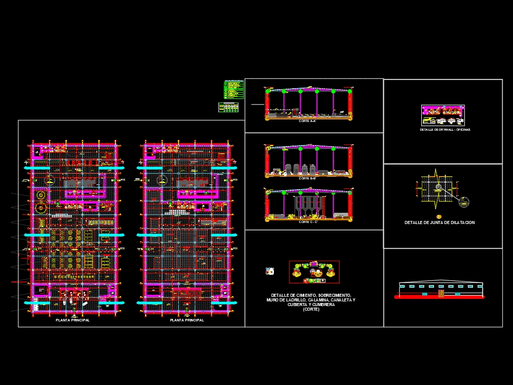 Sugar factory in AutoCAD | CAD download (2.38 MB) | Bibliocad