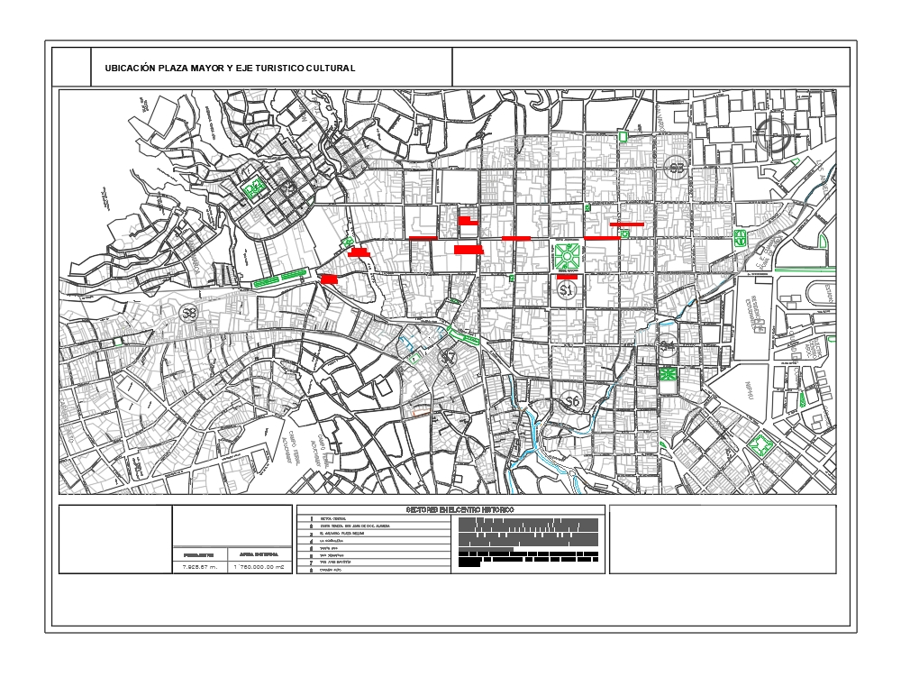 Plano de la municipalidad provincial de Huamanga.