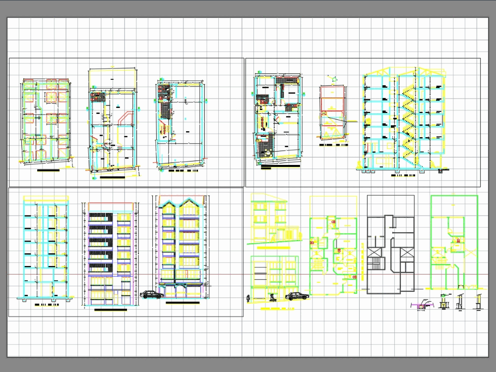 Immeuble Multifamilial Dans Autocad Téléchargement Cad Gratuit 63198 Kb Bibliocad 7692