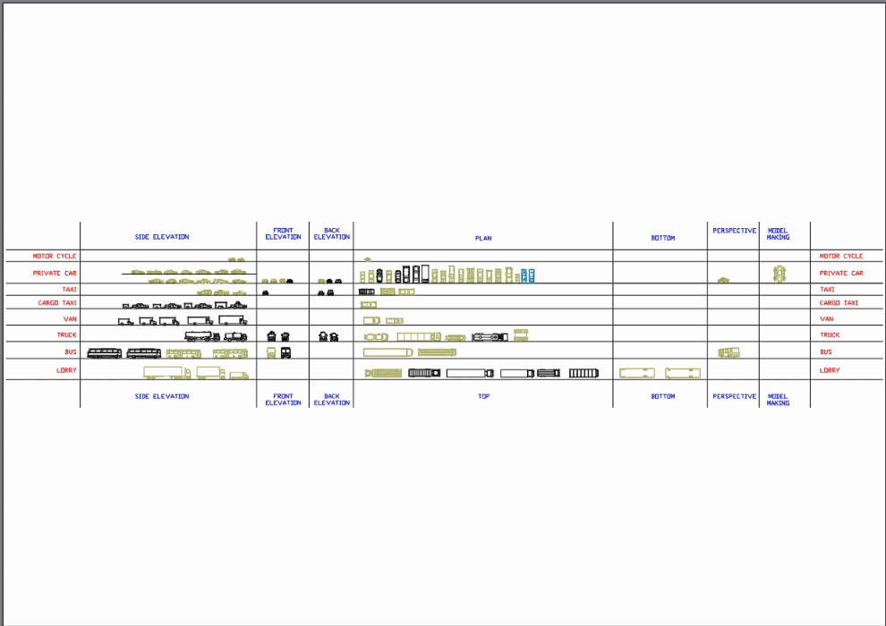 Vehicles cad