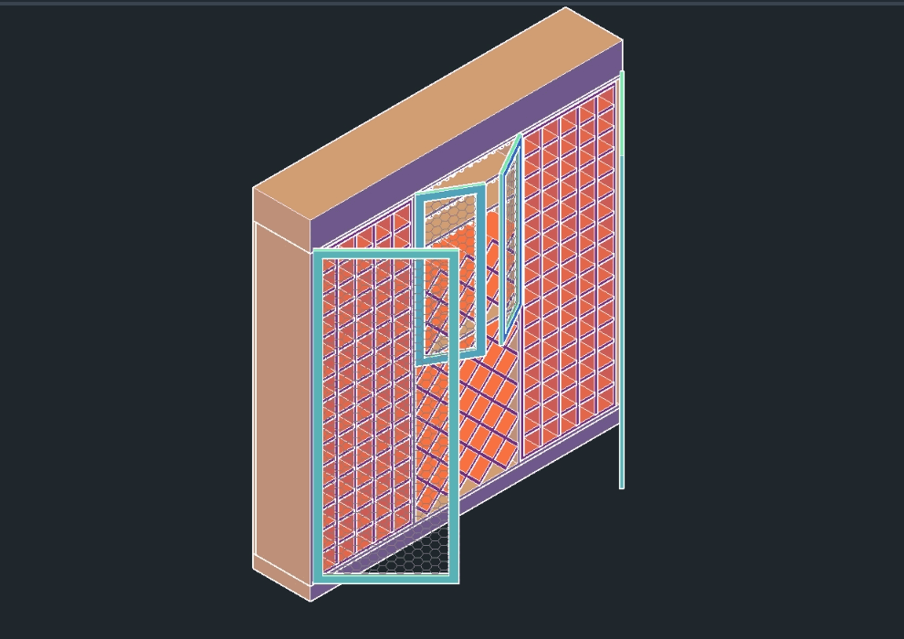 Mueble botellero 3d en AutoCAD | Descargar CAD (370.02 KB) | Bibliocad