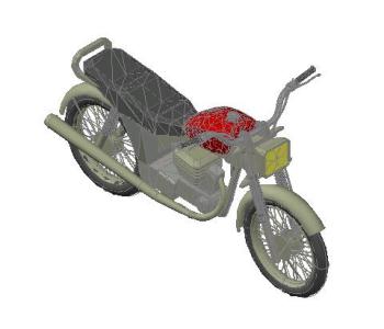 Motorcycle in AutoCAD, CAD download (715.08 KB)