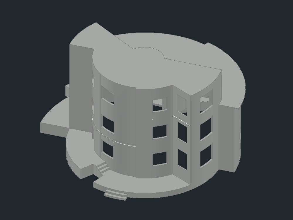 Bloque residencial 3D